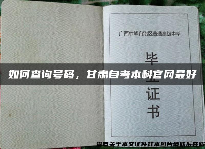 如何查询号码,甘肃自考本科官网最好 如何查询号码,甘肃自考本科官网最好