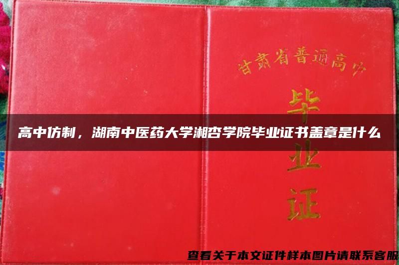 高中仿制，湖南中医药大学湘杏学院毕业证书盖章是什么