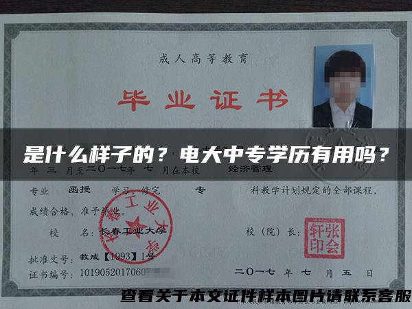 是什么样子的?电大中专学历有用吗? 是什么样子的?电大中专学历有用吗?