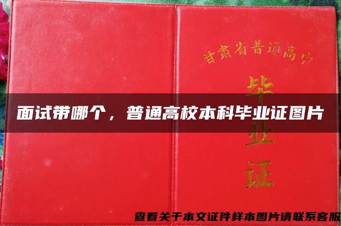 面试带哪个，普通高校本科毕业证图片