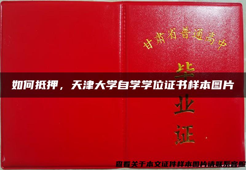 如何抵押，天津大学自学学位证书样本图片