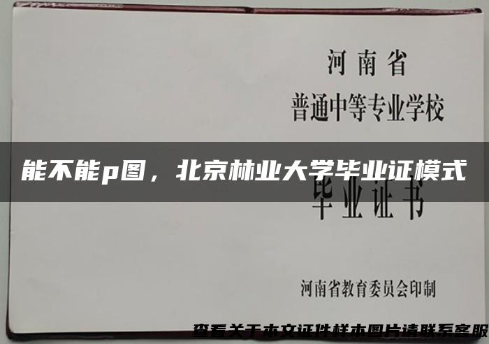 能不能p图，北京林业大学毕业证模式