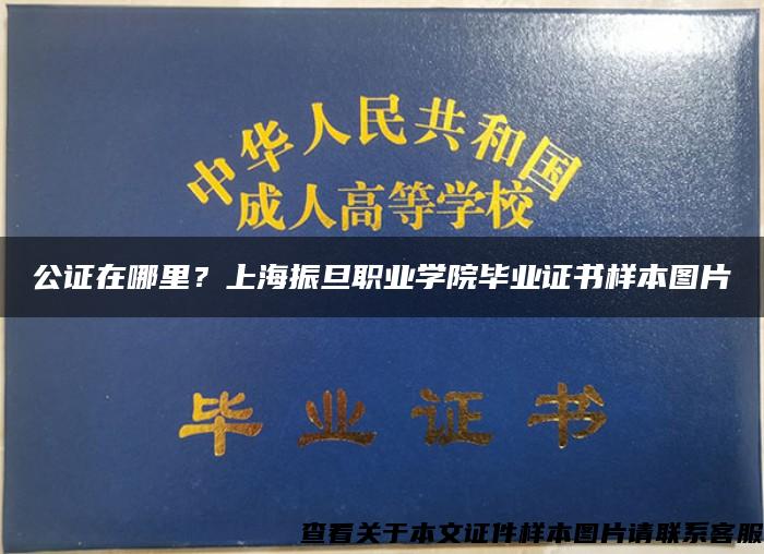 公证在哪里？上海振旦职业学院毕业证书样本图片