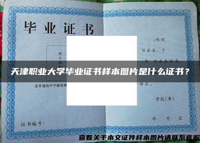 天津职业大学毕业证书样本图片是什么证书？