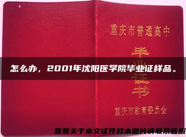 怎么办，2001年沈阳医学院毕业证样品。