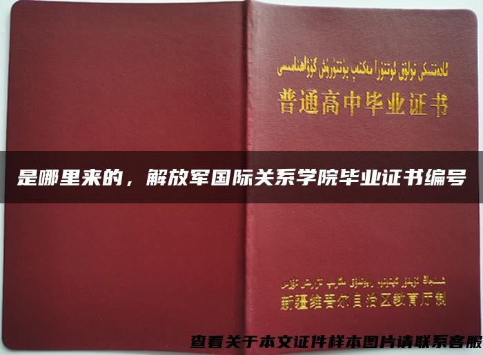 是哪里来的，解放军国际关系学院毕业证书编号