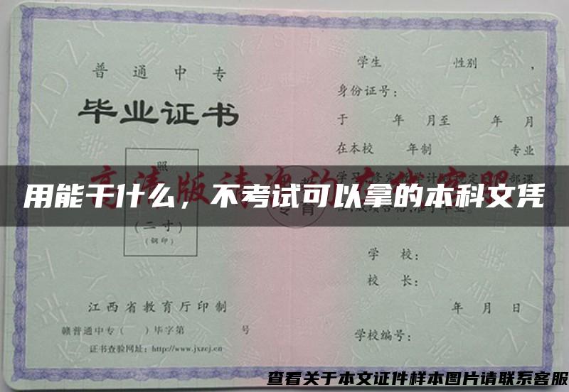用能干什么，不考试可以拿的本科文凭