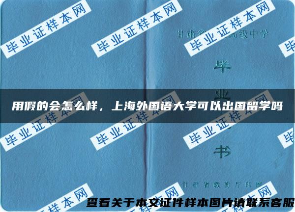 用假的会怎么样，上海外国语大学可以出国留学吗