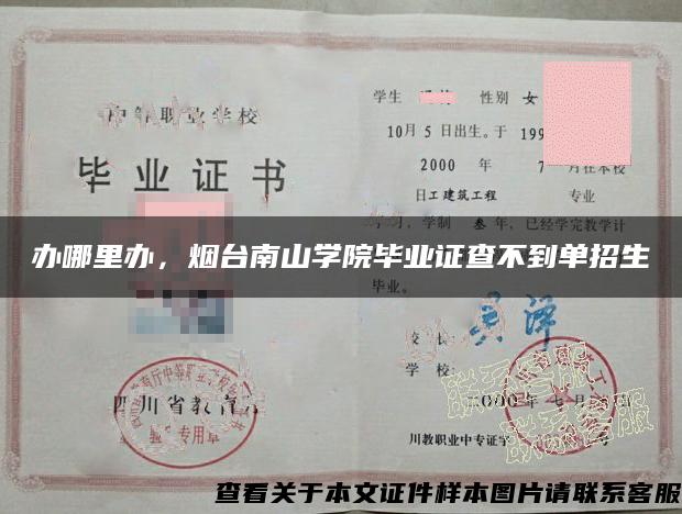 办哪里办,烟台南山学院毕业证查不到单招生 办哪里办,烟台南山学院毕业证查不到单招生