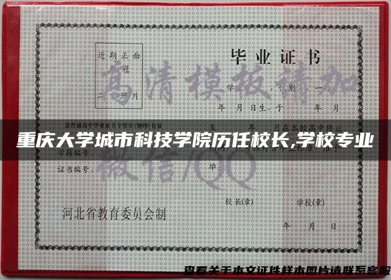 重庆大学城市科技学院历任校长,学校专业