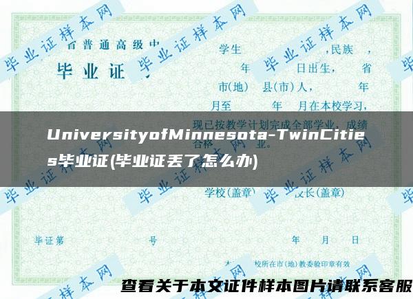 UniversityofMinnesota-TwinCities毕业证(毕业证丢了怎么办)