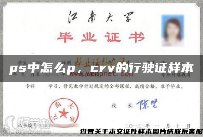ps中怎么p,crv的行驶证样本 ps中怎么p,crv的行驶证样本