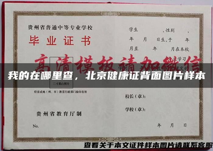 我的在哪里查，北京健康证背面图片样本
