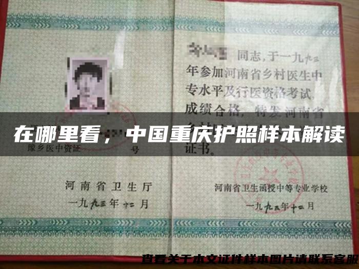 在哪里看，中国重庆护照样本解读