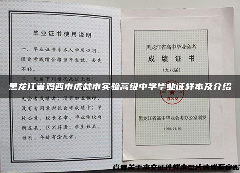 黑龙江省鸡西市虎林市实验高级中学毕业证样本及介绍