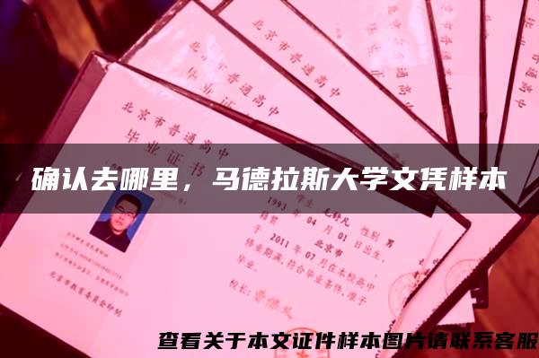 确认去哪里，马德拉斯大学文凭样本