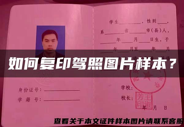 如何复印驾照图片样本? 如何复印驾照图片样本?