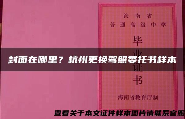封面在哪里?杭州更换驾照委托书样本 封面在哪里?杭州更换驾照委托书样本
