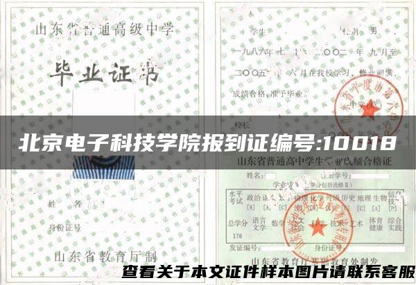 北京电子科技学院报到证编号:10018