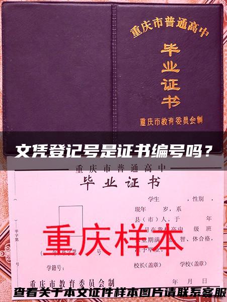 文凭登记号是证书编号吗？