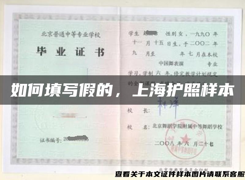 如何填写假的，上海护照样本