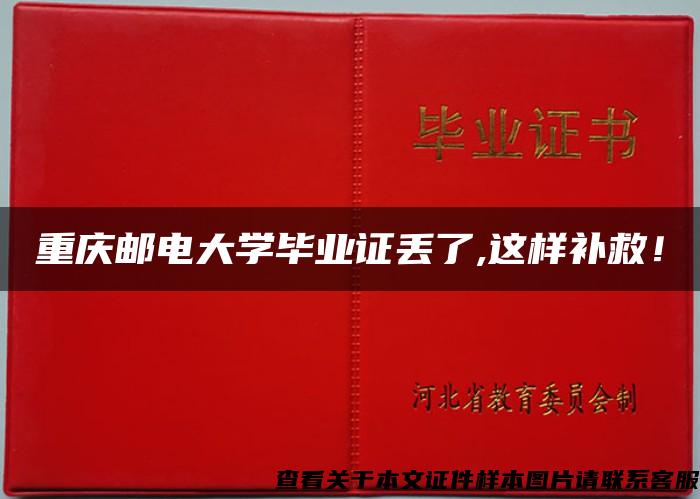 重庆邮电大学毕业证丢了,这样补救！