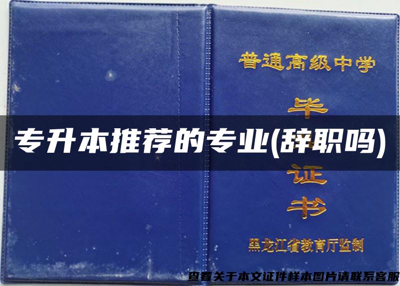 专升本推荐的专业(辞职吗)