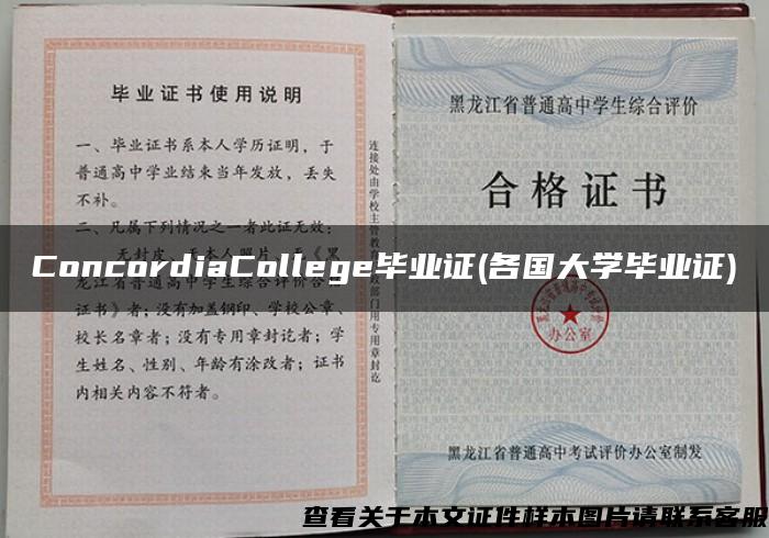 ConcordiaCollege毕业证(各国大学毕业证)