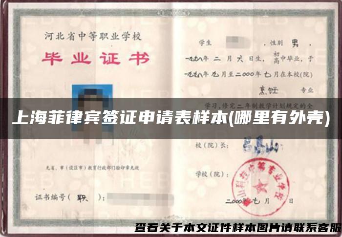 上海菲律宾签证申请表样本(哪里有外壳)