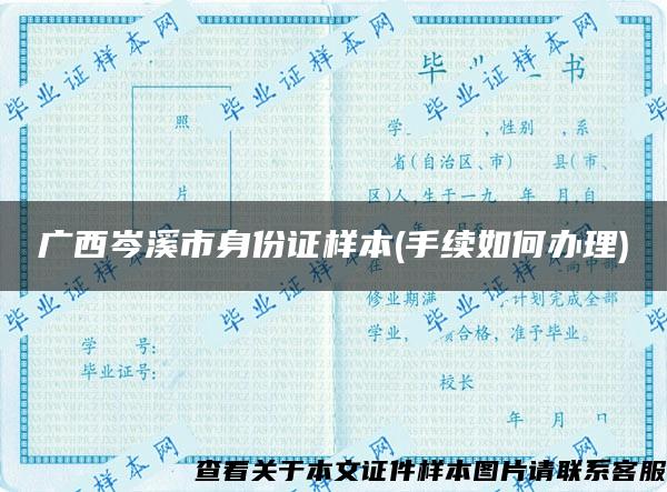 广西岑溪市身份证样本(手续如何办理)