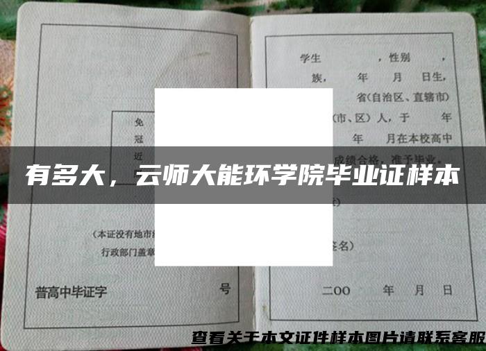 有多大,云师大能环学院毕业证样本 有多大,云师大能环学院毕业证样本