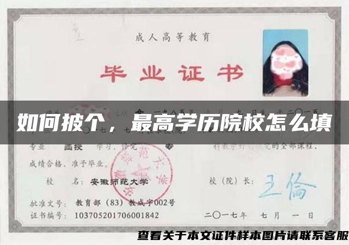 如何披个,最高学历院校怎么填 如何披个,最高学历院校怎么填