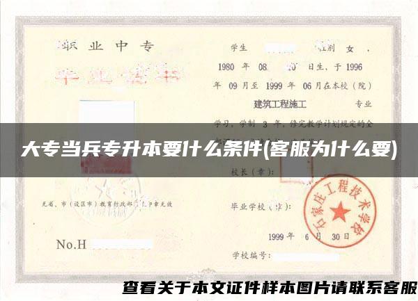 大专当兵专升本要什么条件(客服为什么要) 大专当兵专升本要什么条件(客服为什么要)