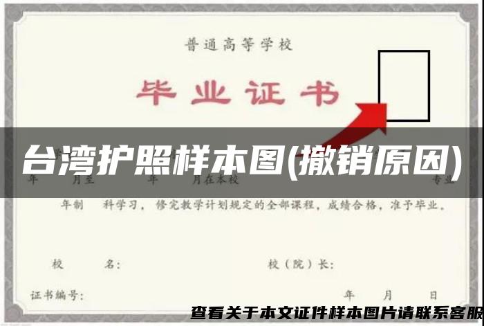 台湾护照样本图(撤销原因)