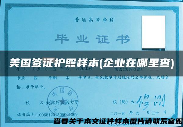 美国签证护照样本(企业在哪里查)