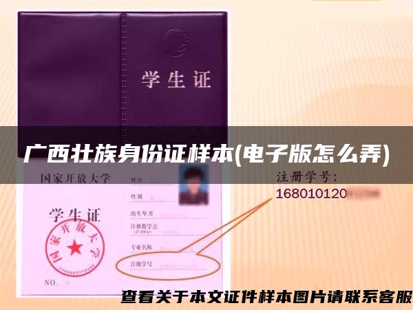 广西壮族身份证样本(电子版怎么弄)