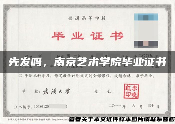先发吗，南京艺术学院毕业证书