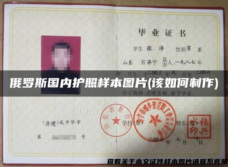 俄罗斯国内护照样本图片(该如何制作)