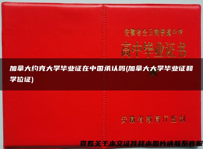 加拿大约克大学毕业证在中国承认吗(加拿大大学毕业证和学位证)