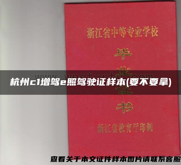 杭州c1增驾e照驾驶证样本(要不要拿)