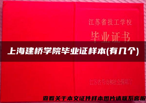 上海建桥学院毕业证样本(有几个)