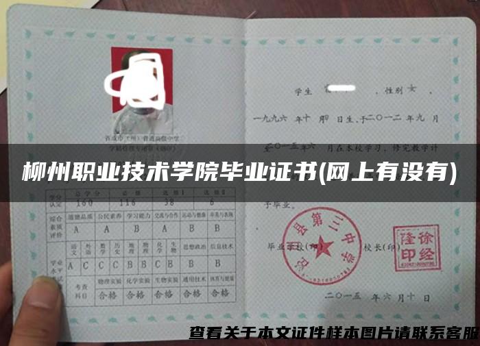柳州职业技术学院毕业证书(网上有没有)
