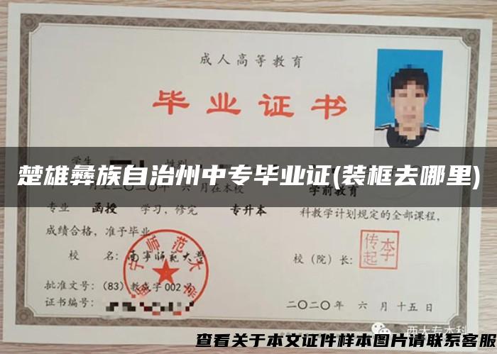 楚雄彝族自治州中专毕业证(装框去哪里) 楚雄彝族自治州中专毕业证(装框去哪里)