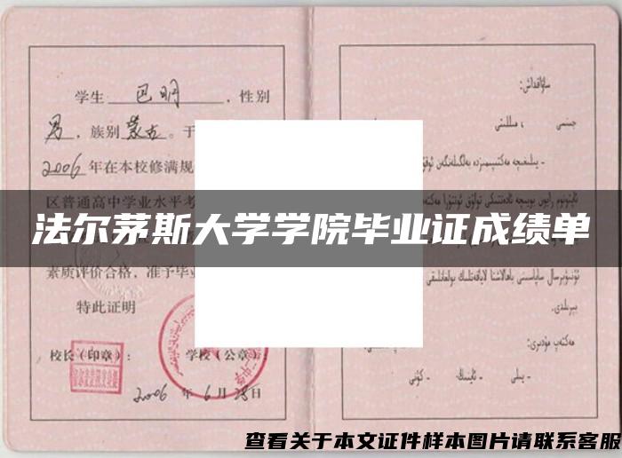 法尔茅斯大学学院毕业证成绩单