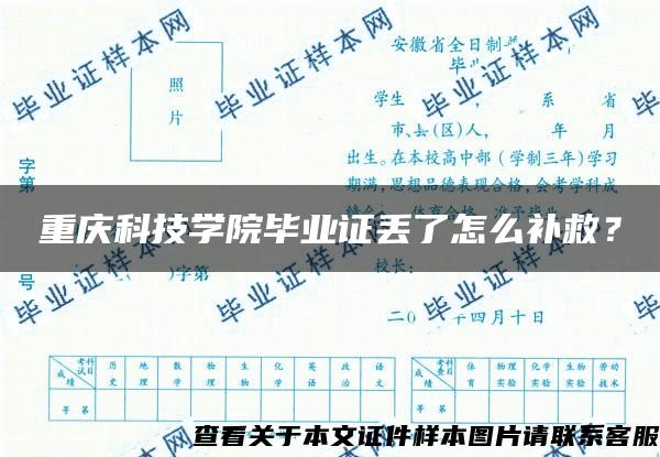 重庆科技学院毕业证丢了怎么补救？