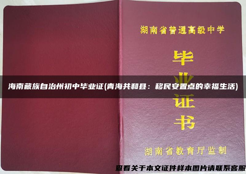 海南藏族自治州初中毕业证(青海共和县：移民安置点的幸福生活)