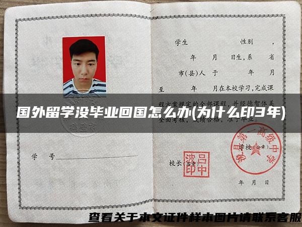 国外留学没毕业回国怎么办(为什么印3年)