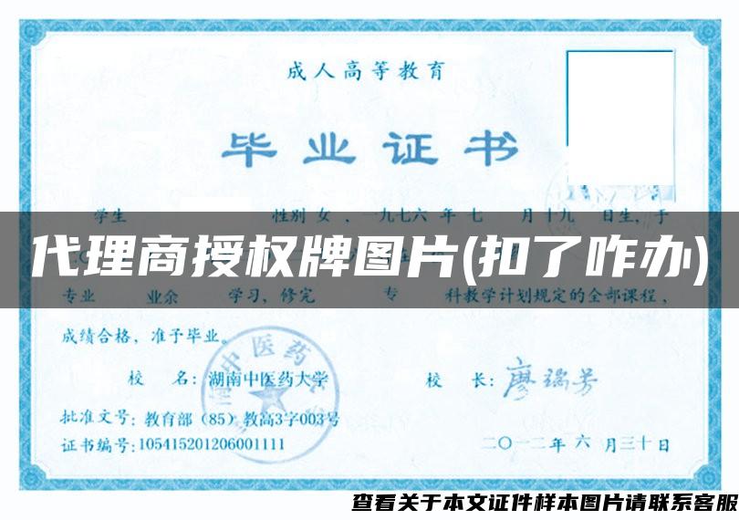 代理商授权牌图片(扣了咋办)