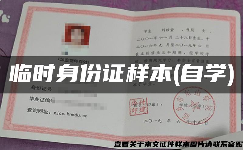 临时身份证样本(自学)