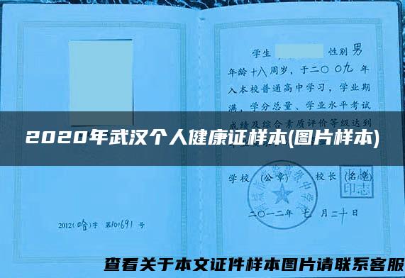 2020年武汉个人健康证样本(图片样本)